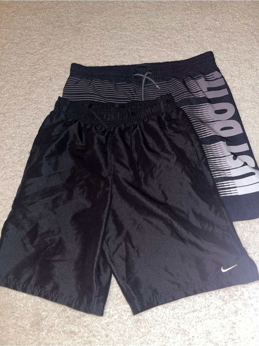 Nike Black Kids Athletic Shorts Duo with Logo